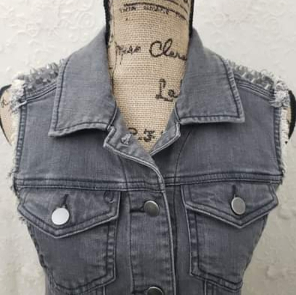 BP button down faded black studded vest - Picture 10 of 16
